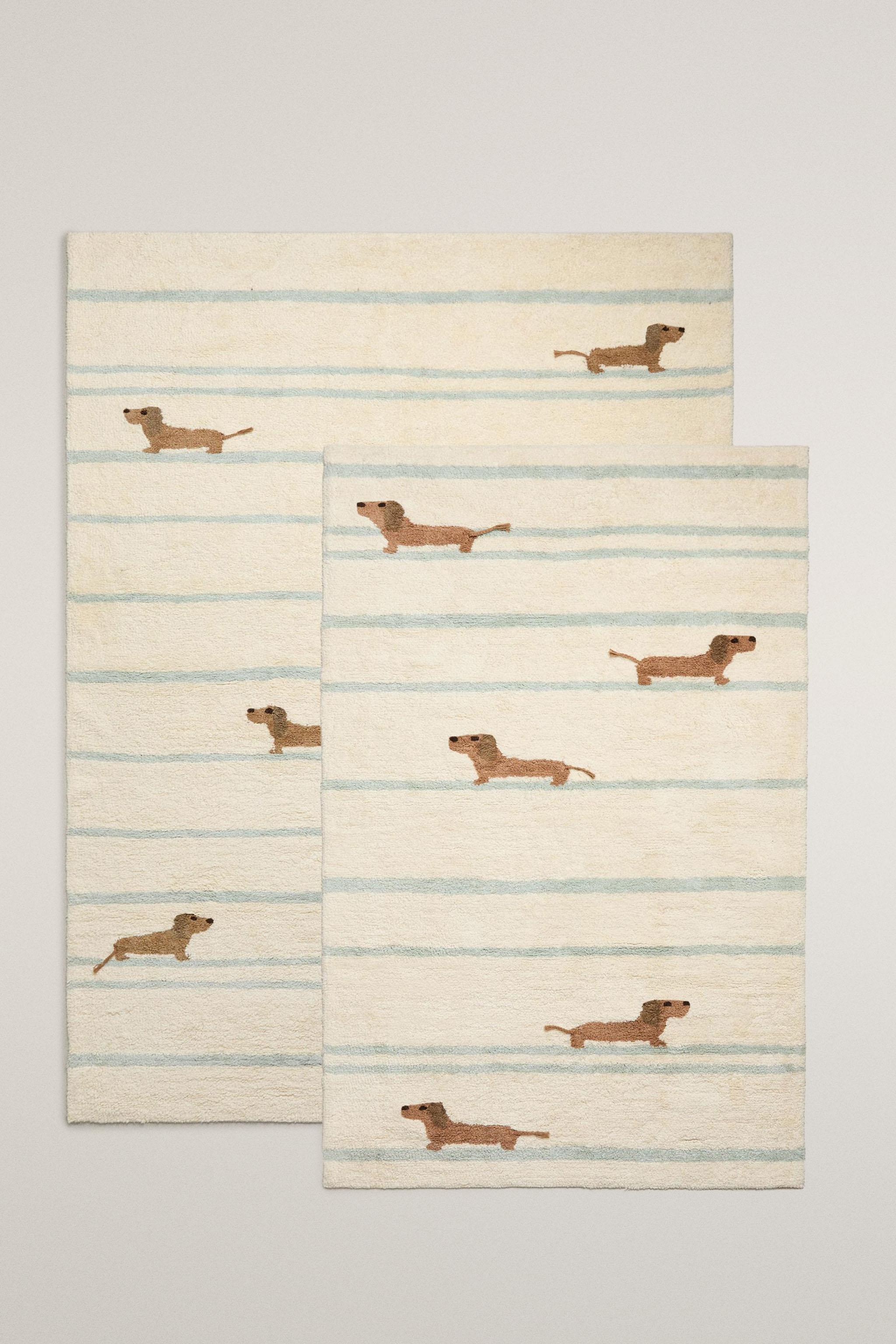 KIDS' COTTON DOG AREA RUG