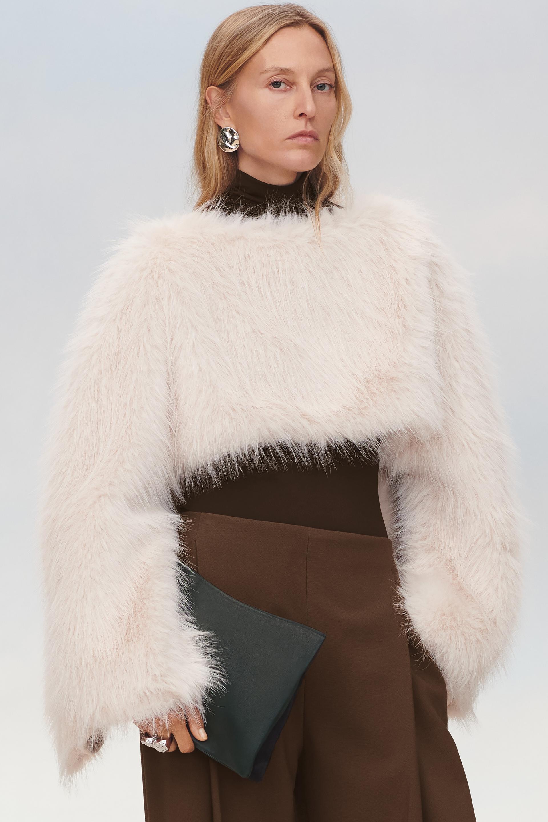 Faux fur sweater zara hotsell