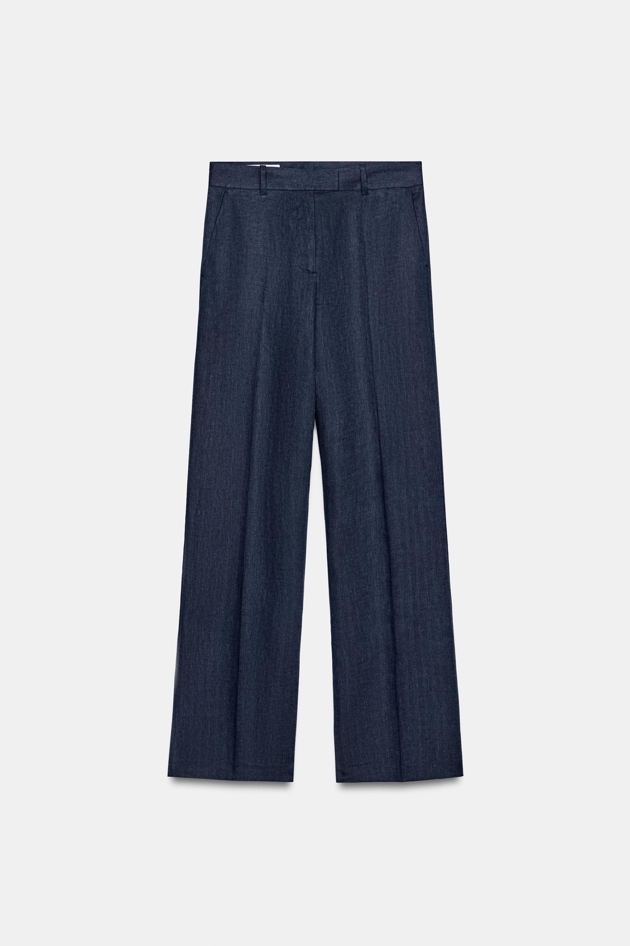 BALIK SIRTI %100 KETEN PANTOLON - Görsel 6