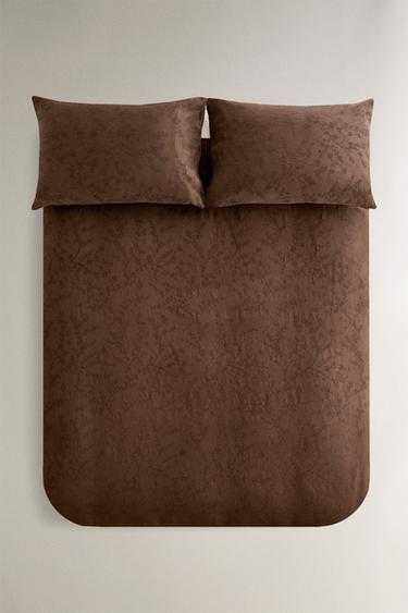 FUNDA DUVET ALGODÓN Y LINO - Marrón de Zara