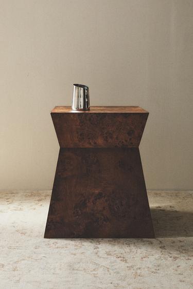 GEOMETRIC ROOT WOOD TABLE - Brown by Zara