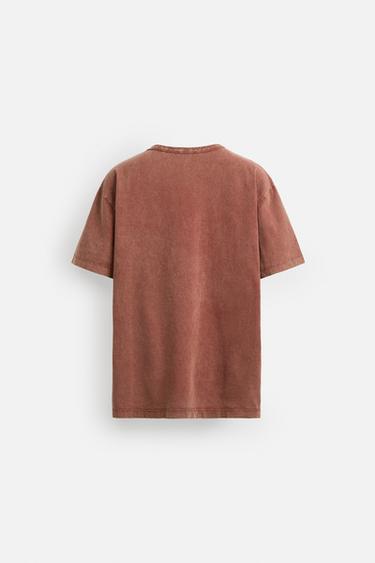 T-SHIRT GRAPHIQUE GUITARRICADELAFUENTE - Rouge orangé de Zara - Image 6