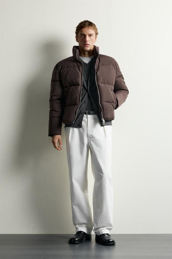 WATER-REPELLENT PADDED JACKET - Brown by Zara - Image 0