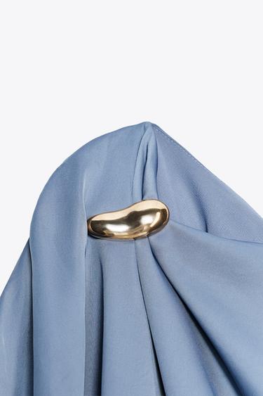 SATIN TOP WITH HARDWARE - Blue / Grey by Zara - Image 7