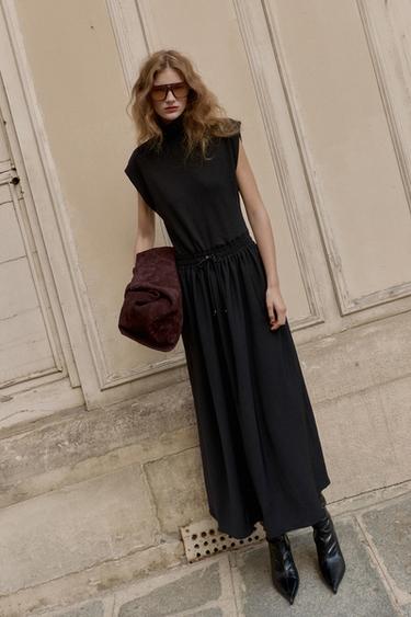 ROBE LONGUE BIMATIÈRE - Noir de Zara - Image 6