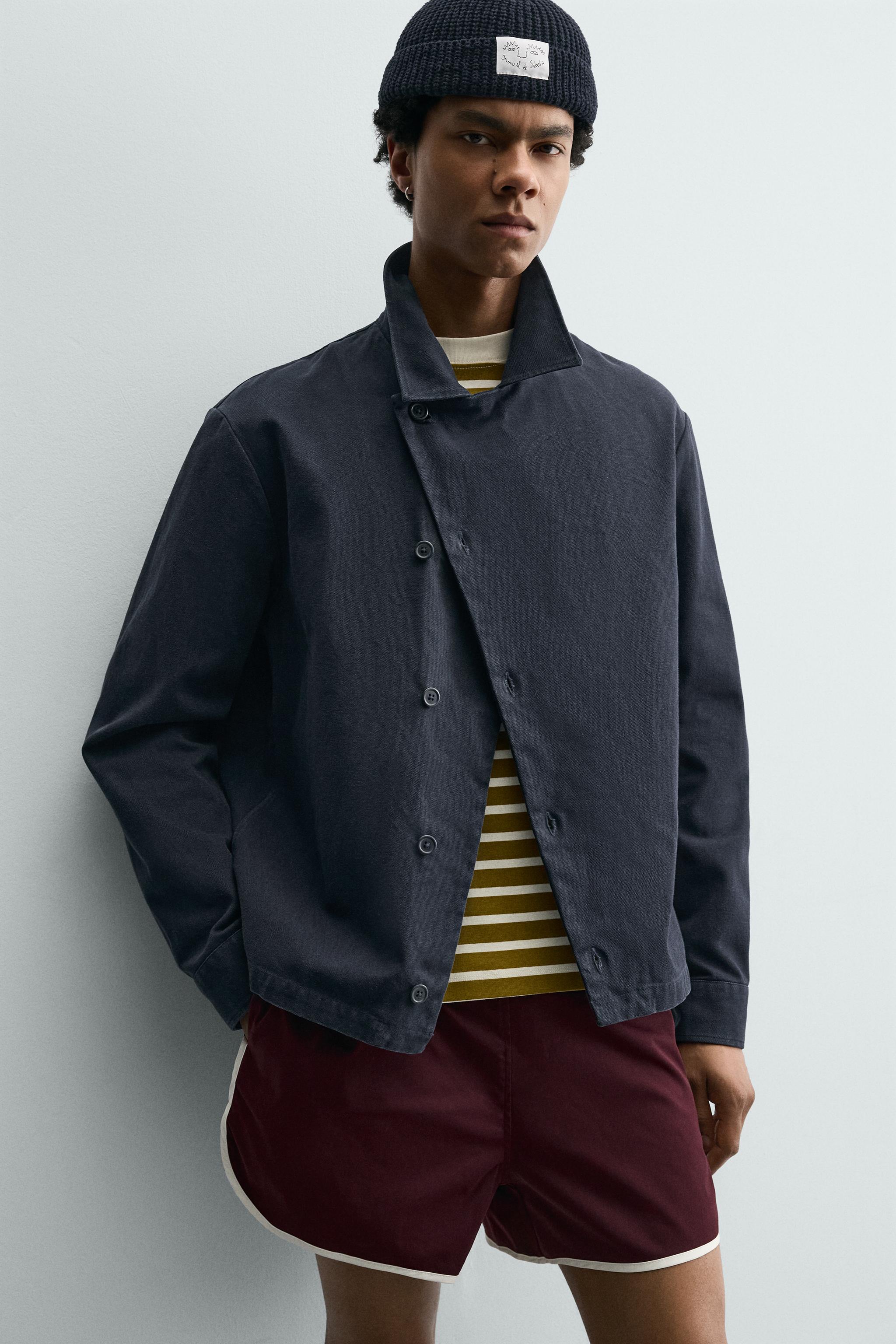 CAMISA AMPLA ESTRUTURA BOTÕES SAMUEL DE SABOIA X ZARA - Azul