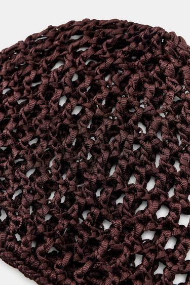 BONNET CALOT TRESSÉ - Marron de Zara - Image 3