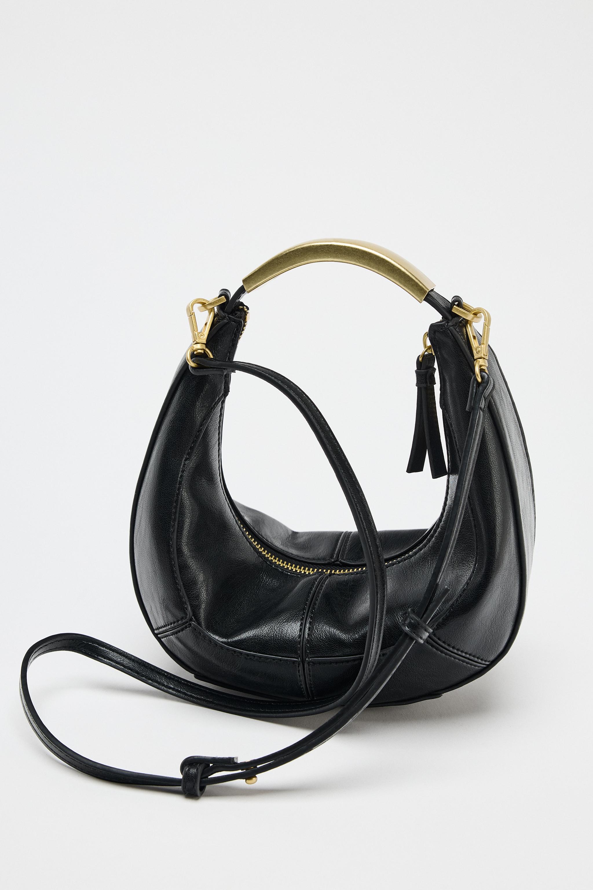 OVAL BAG WITH METAL HANDLE - Black | ZARA United States