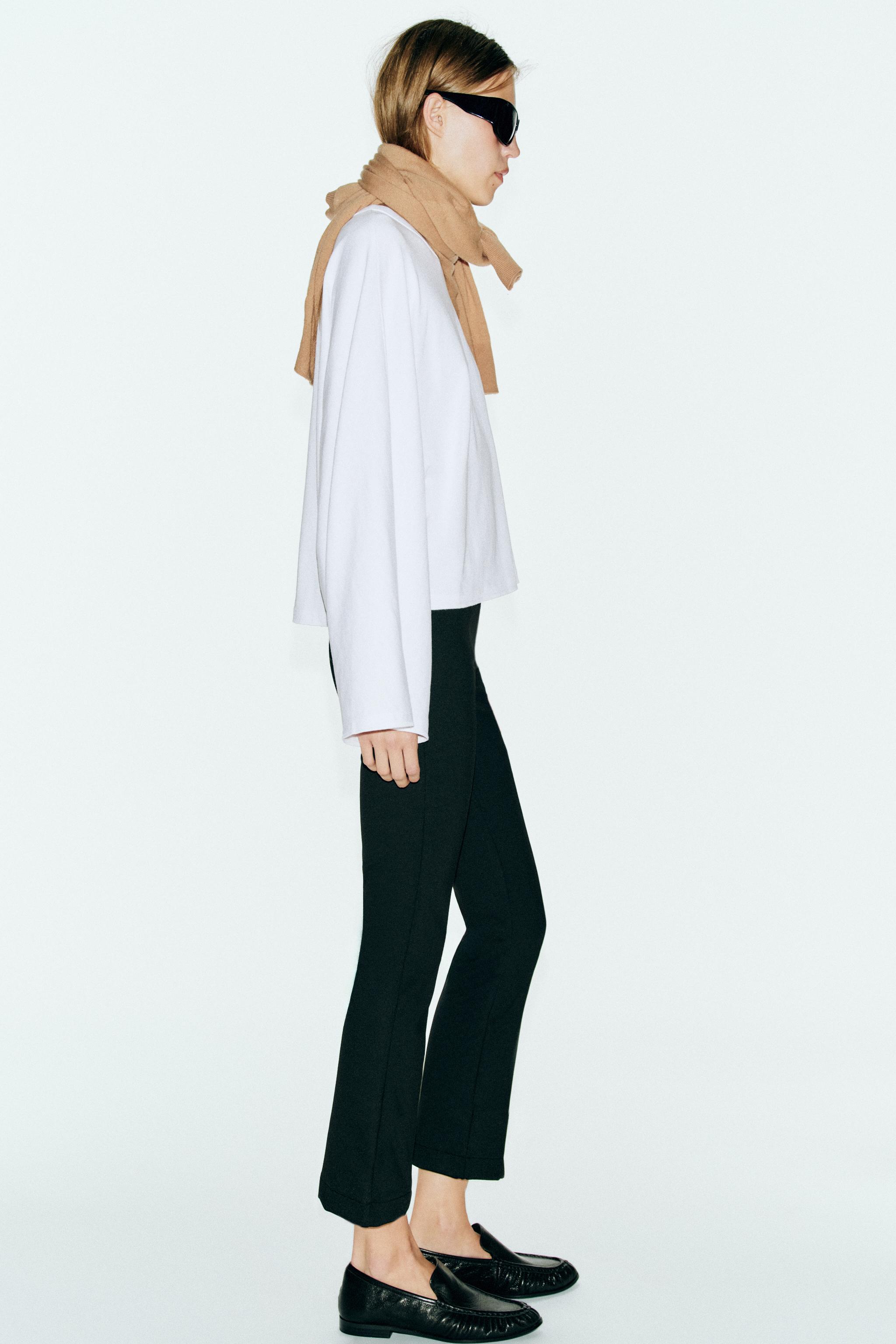 Flare Leggings With Pin Tuck by Zara