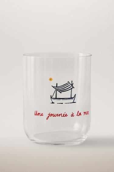 SUMMER GLASS TUMBLER | DIEGO NINE - أزرق الخاص بـ Zara