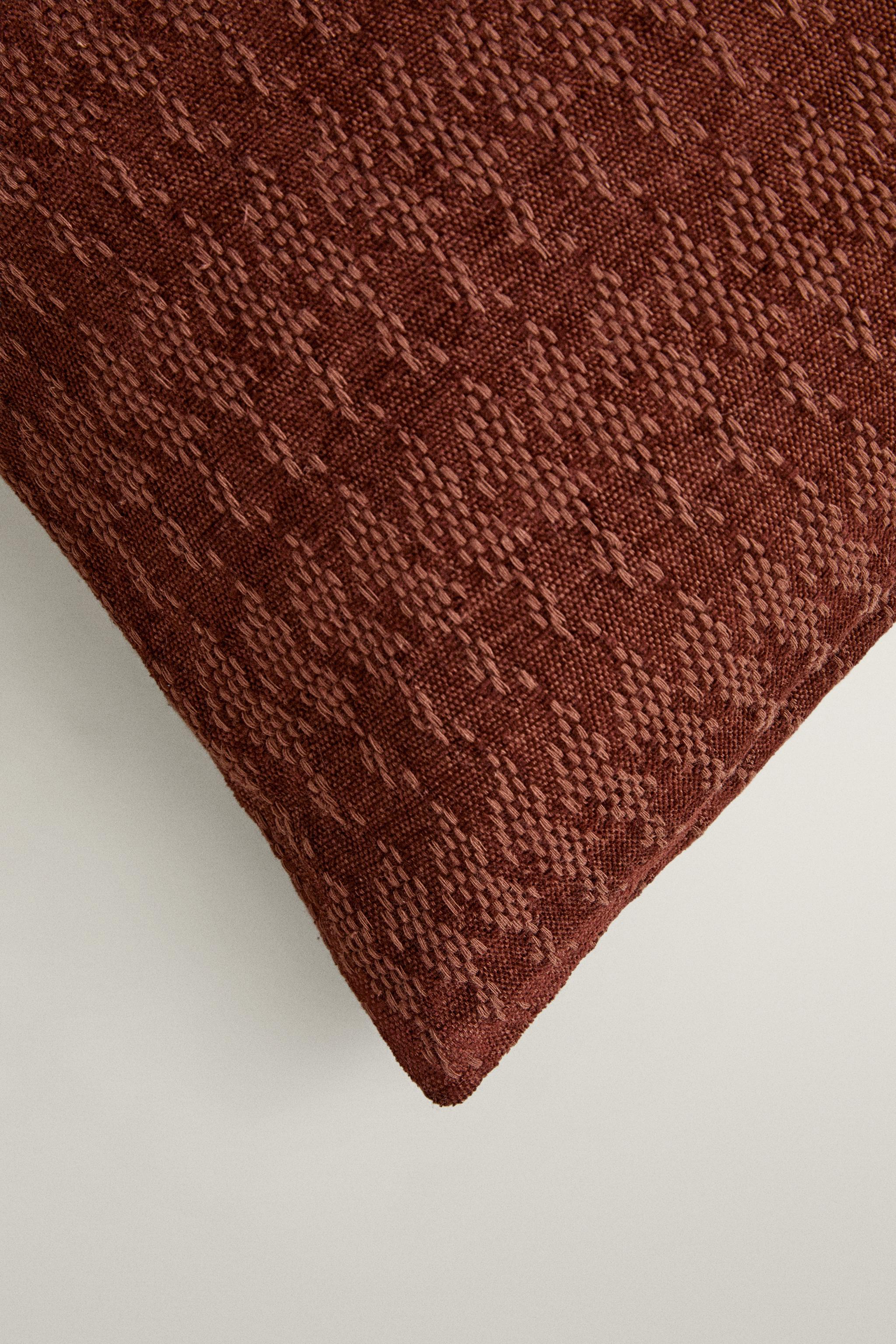 CHENILLE THROW PILLOW COVER — Brick