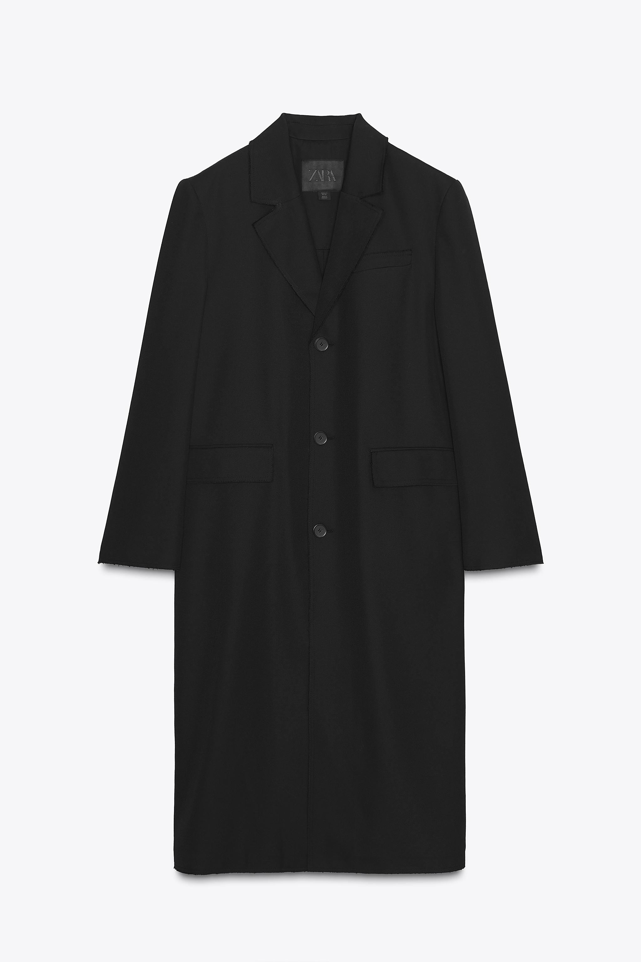 OVERSIZED TAILORED COAT ZW COLLECTION - Black | ZARA United
