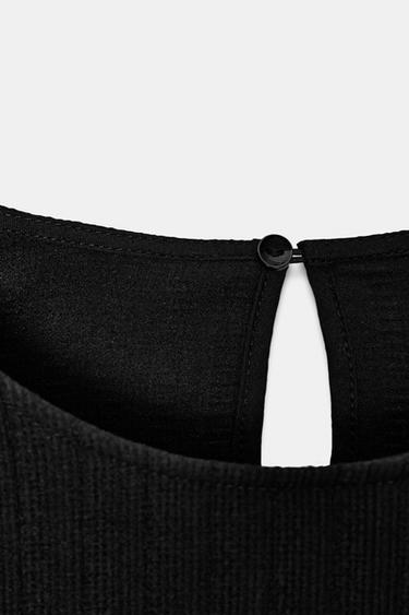 BLOUSE BIMATIÈRE EN POPELINE - Noir de Zara - Image 6
