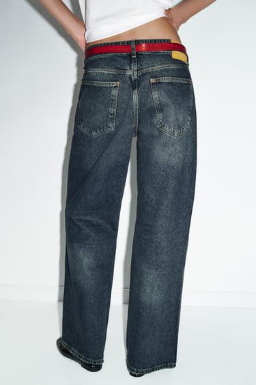JEANS Z1975 STRAIGHT MID-WAIST - Blue by Zara