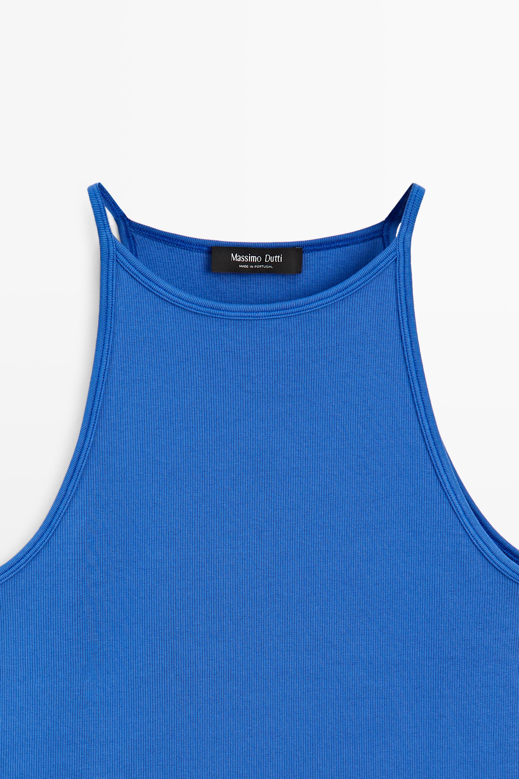 Cotton blend halter top