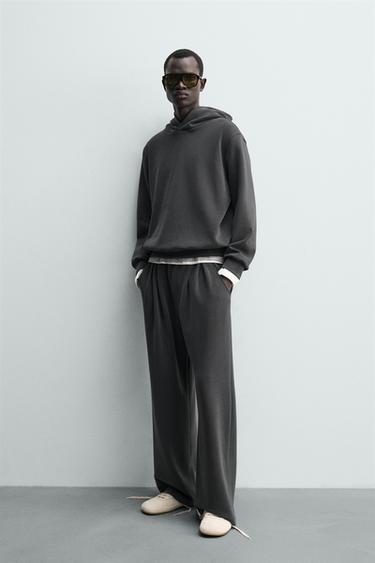 SWEAT DÉLAVÉ SOFT À CAPUCHE - Bleu / Gris de Zara - Image 3