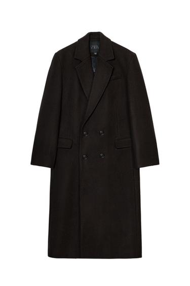 OVERSIZED DOUBLE-BREASTED WOOL COAT ZW COLLECTION
