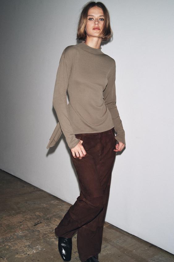 Strickpullover Damen Strickpullover Mit Schlitz Zara Zara Knit