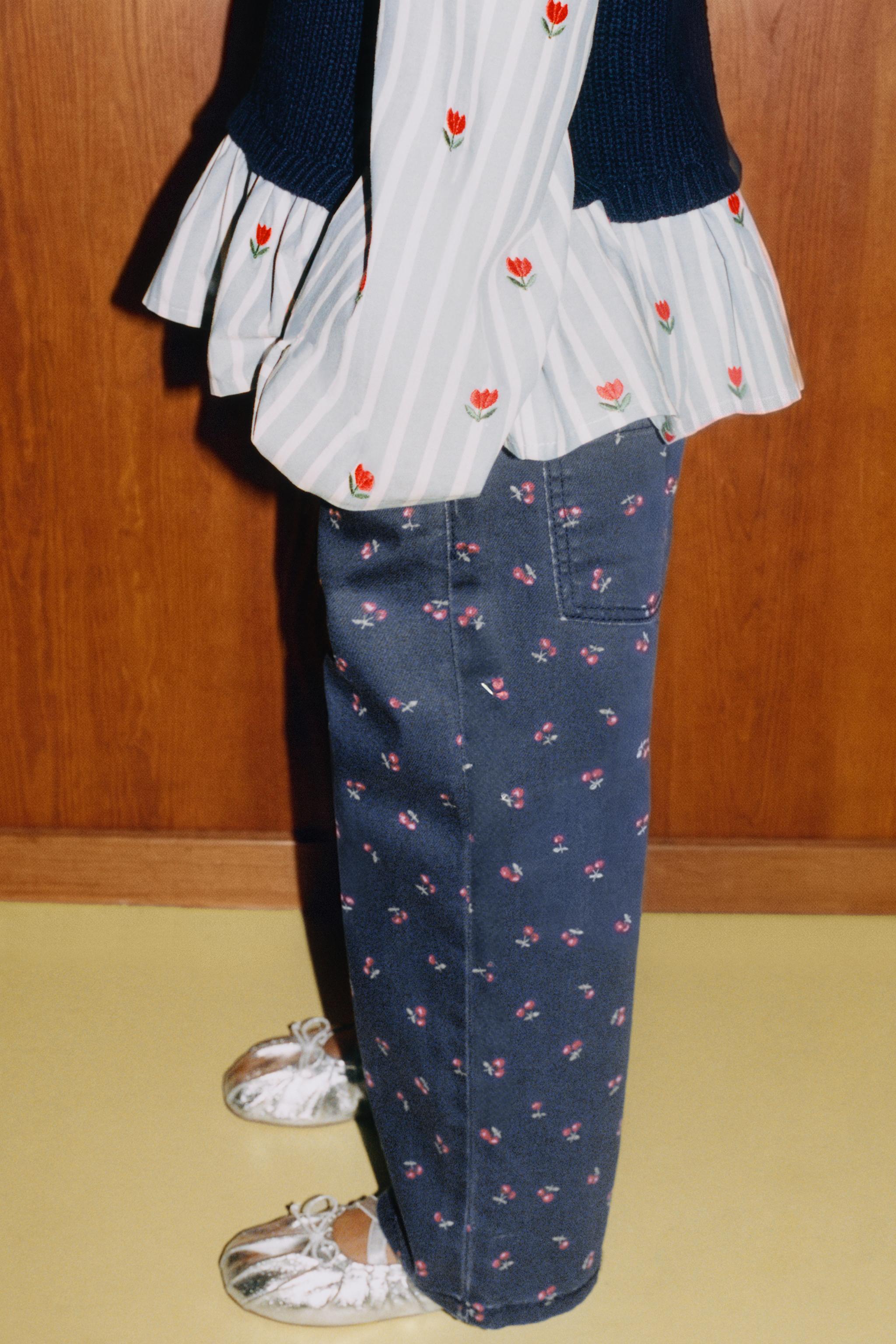 CHERRY PRINT TWILL CULOTTES