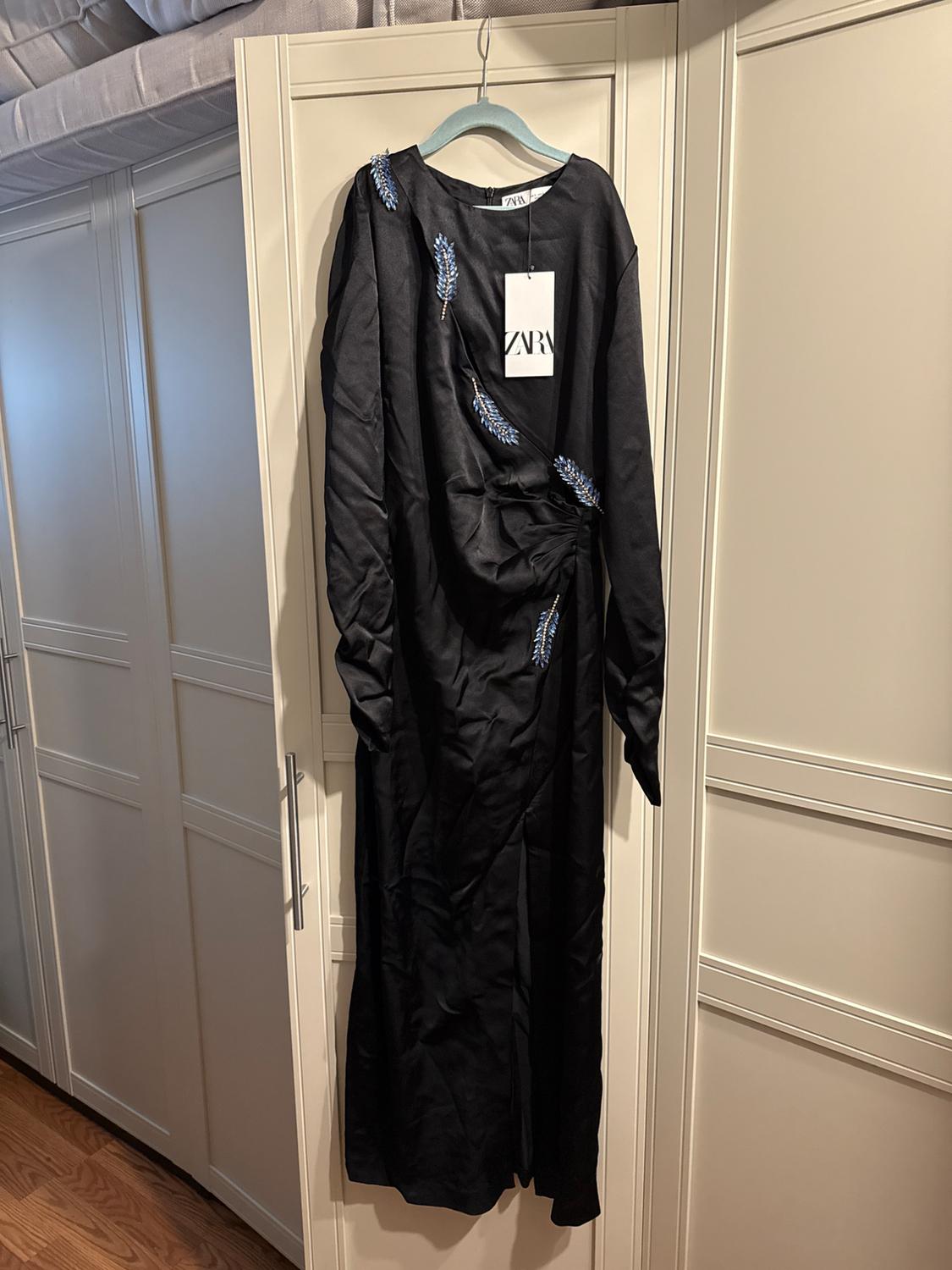 LEAF SATIN EFFECT DRESS - Image 3