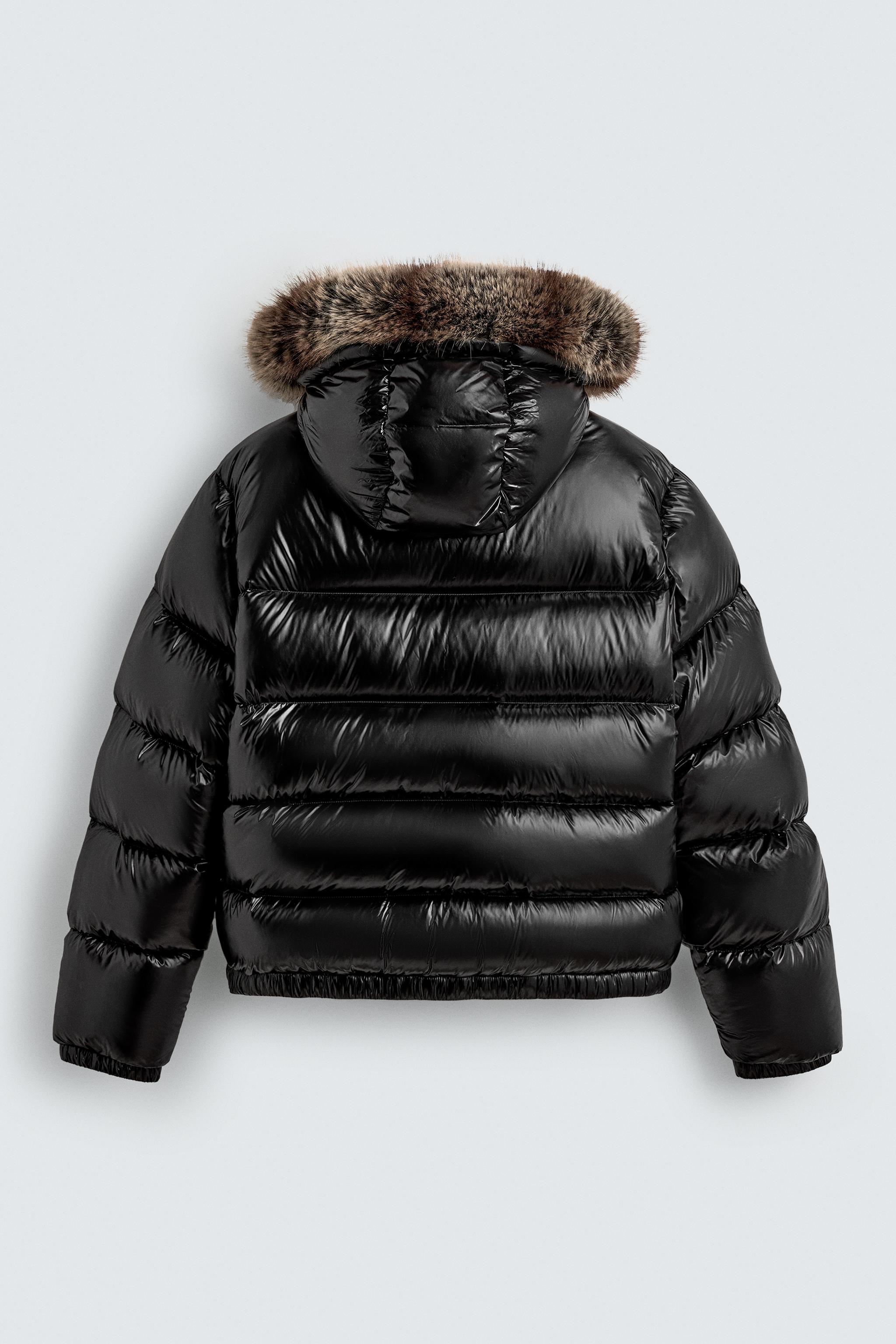100% FEATHER PUFFER JACKET WITH HOODIE