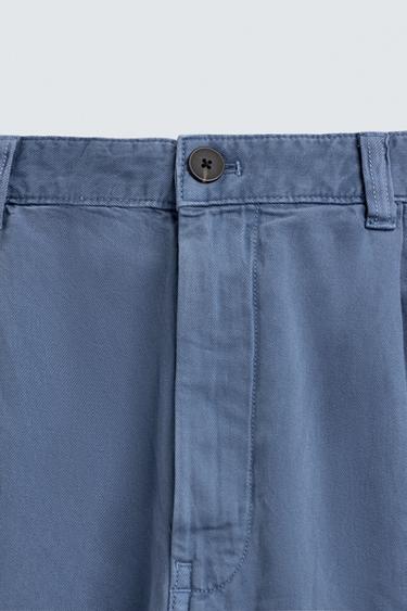 WASHED PLEATED BERMUDA SHORTS - Blue marl by Zara - Image 8