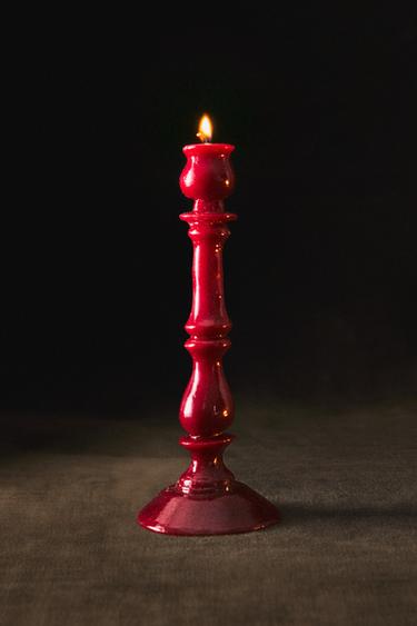 CHRISTMAS CANDELABRA DECORATIVE CANDLE - أحمر الخاص بـ Zara