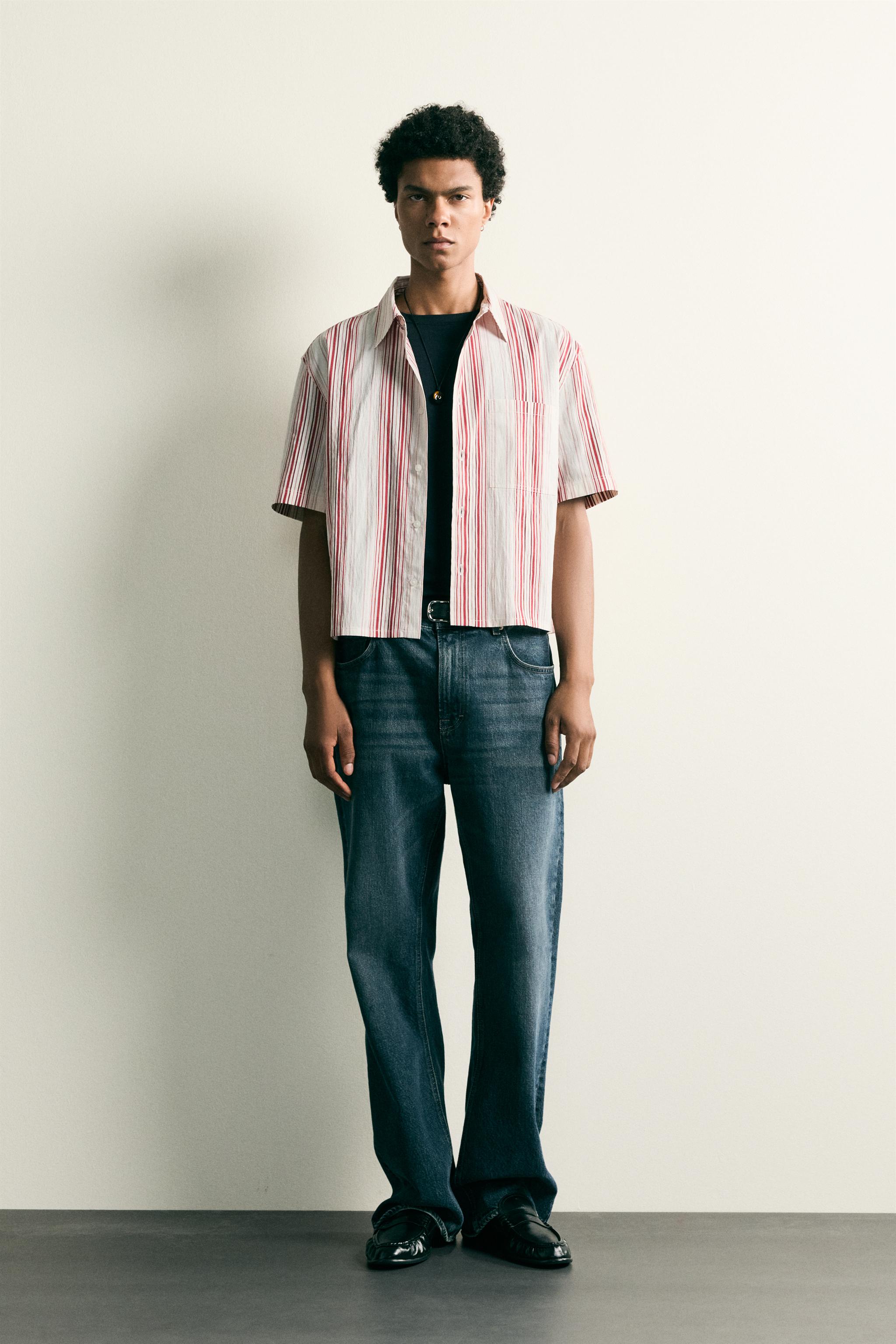STRIPED BOXY FIT SHIRT