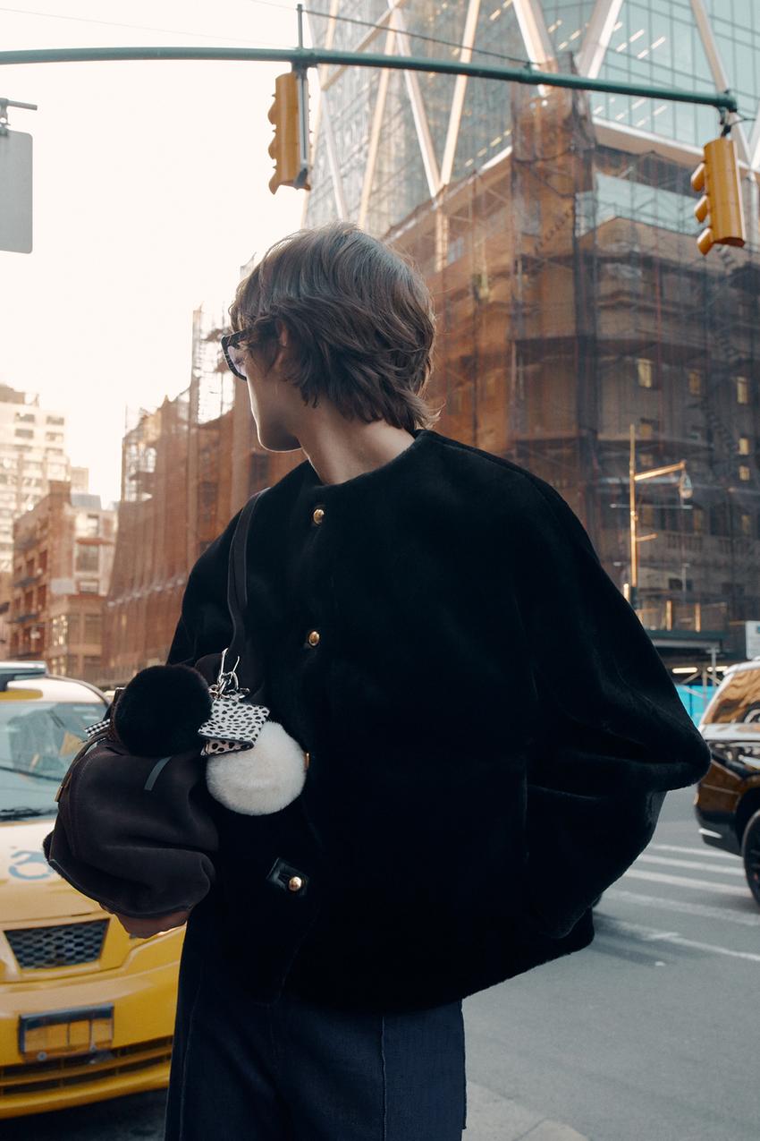 フェイクファー ジャケット ZW COLLECTION - ブラック | ZARA Japan / 日本 