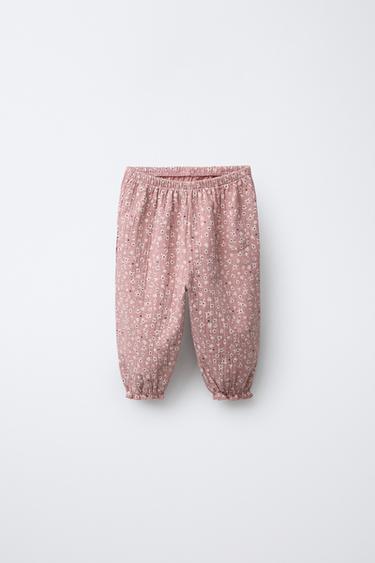 FLORAL PRINT JOGGERS - Pink by Zara - Image 0