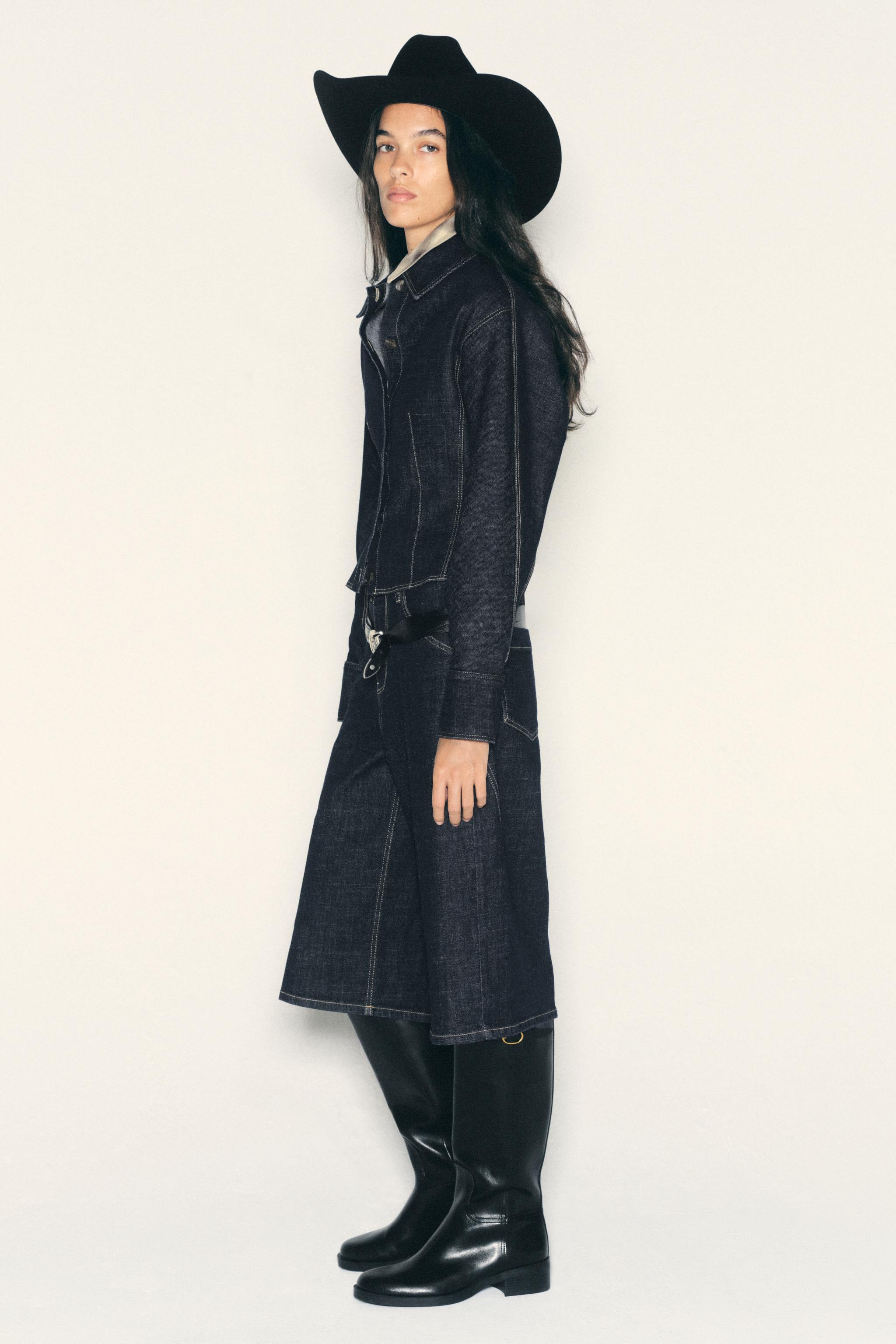 Z1975 DENIM PEPLUM SHIRT