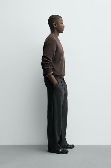 PULL EN MAILLE PERLÉE - Chocolat de Zara - Image 3
