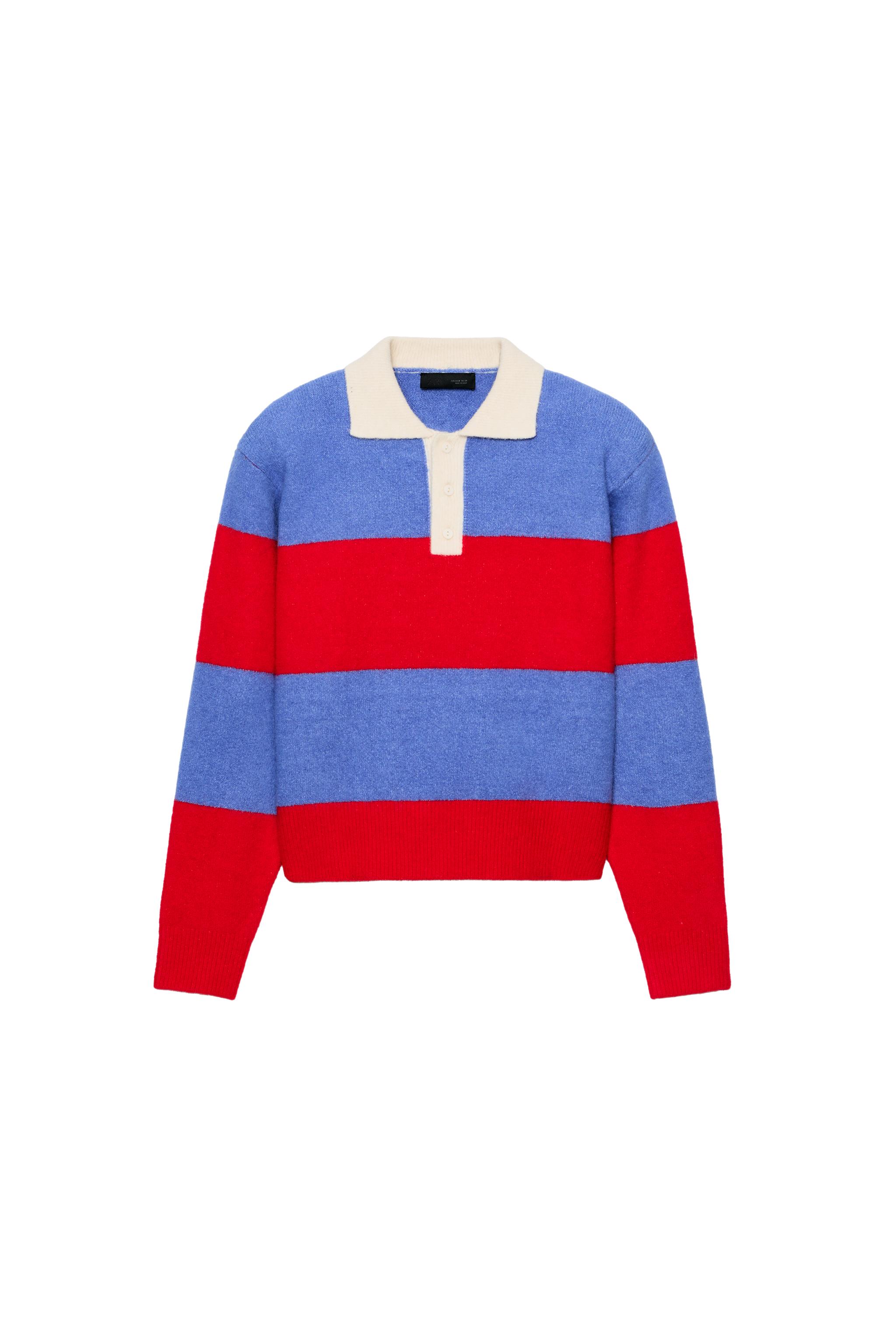 JERSEY POLO PUNTO RAYAS HOMBRERAS