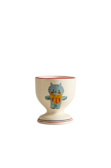 CAT X THE ANIMALS OBSERVATORY PORCELAIN EGG CUP - Multicoloured by Zara