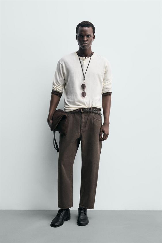 TAPERED WIDE FIT JEANS