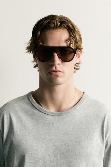 LUNETTES DE SOLEIL OVALES - Marron de Zara - Image 0