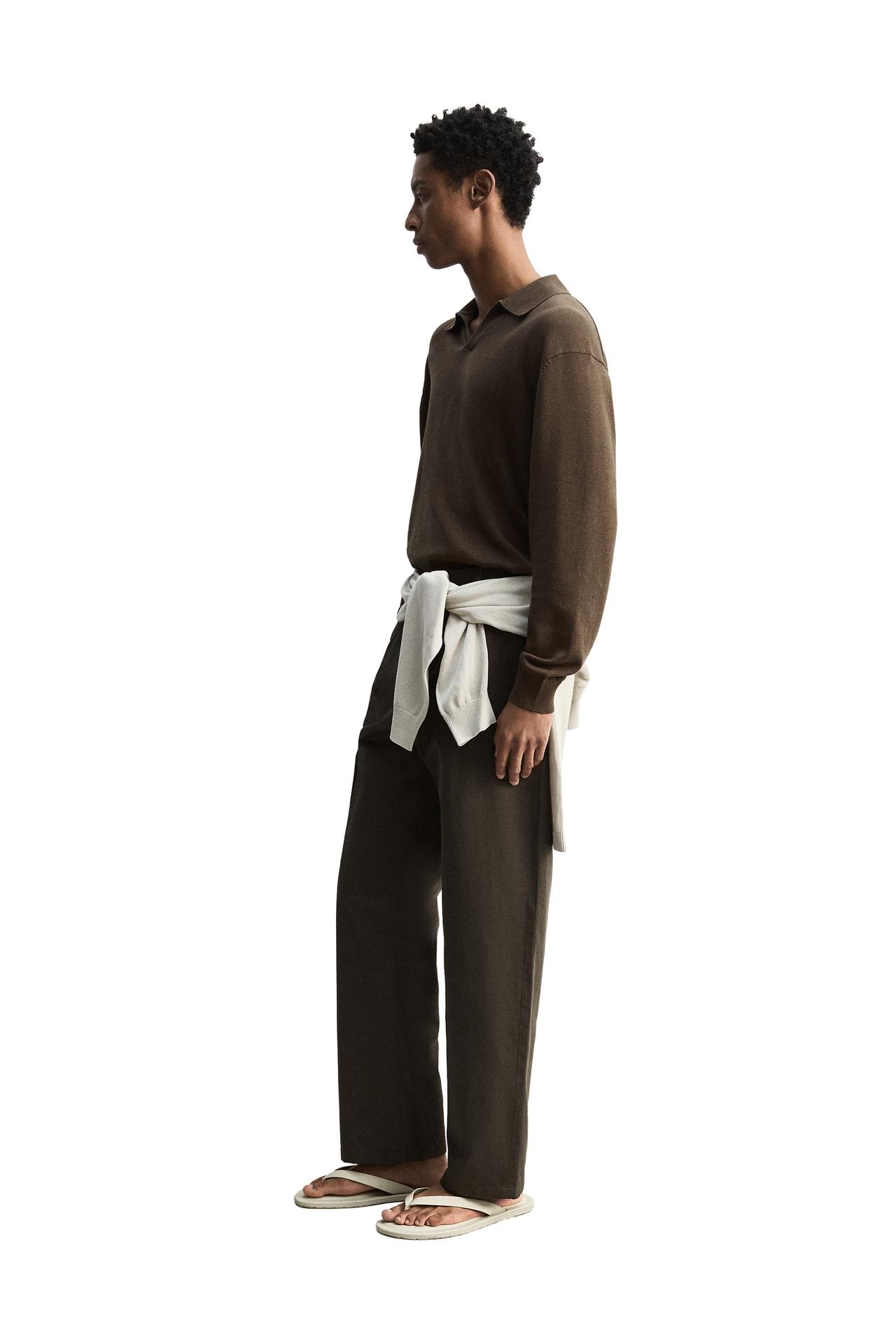 POLO EN MAILLE DE COTON ET DE CHANVRE