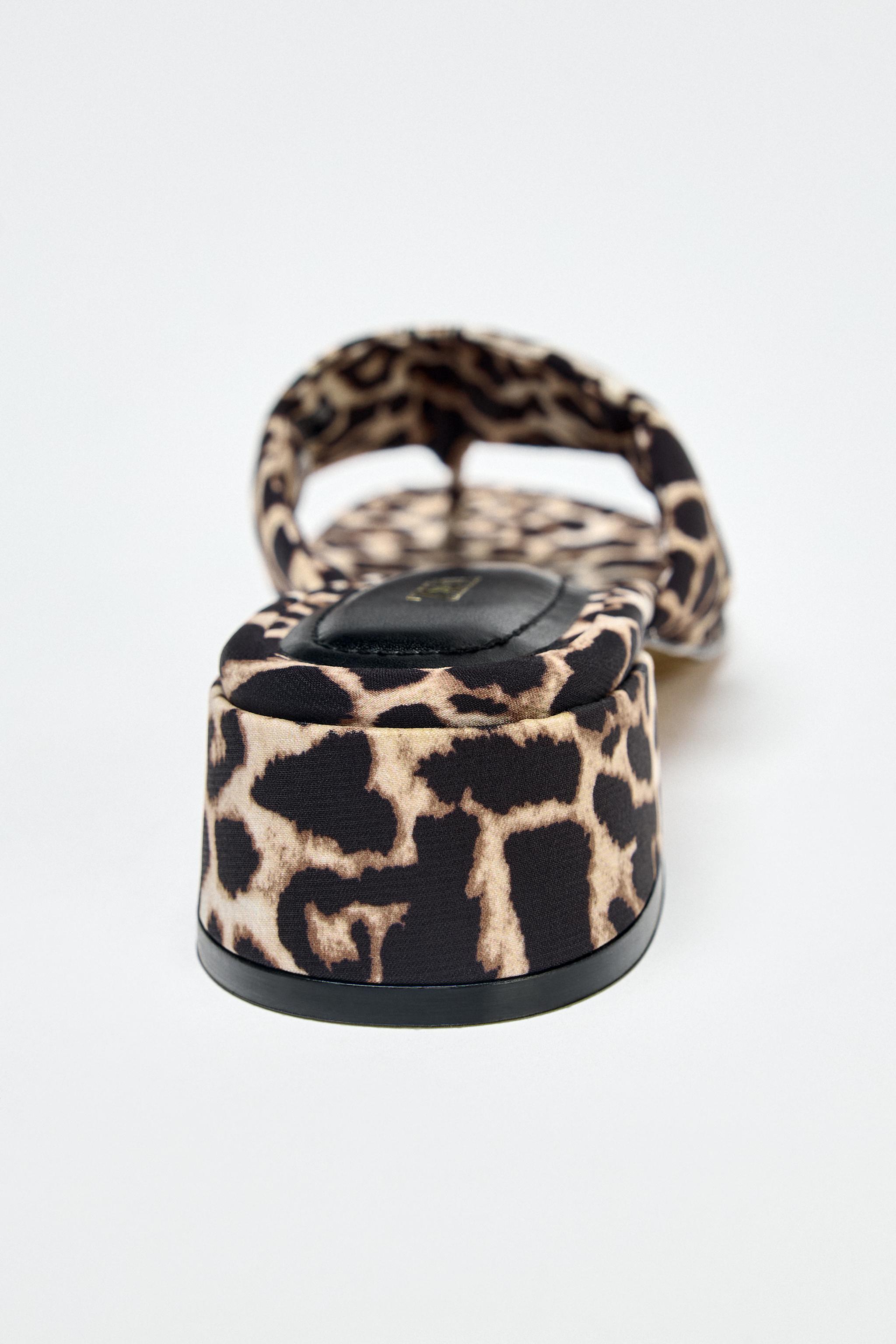 ANIMAL PRINT HEELED SANDALS - Leopard | ZARA Canada