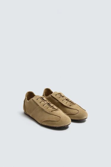 ZAPATILLA PIEL LIMITED EDITION - Marrón Arena de Zara