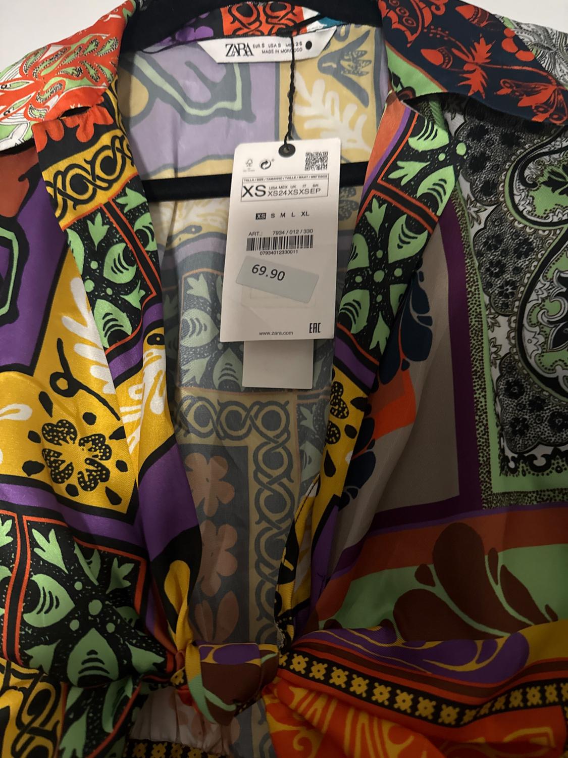 PRINTED CROPPED BLOUSE - Image 2