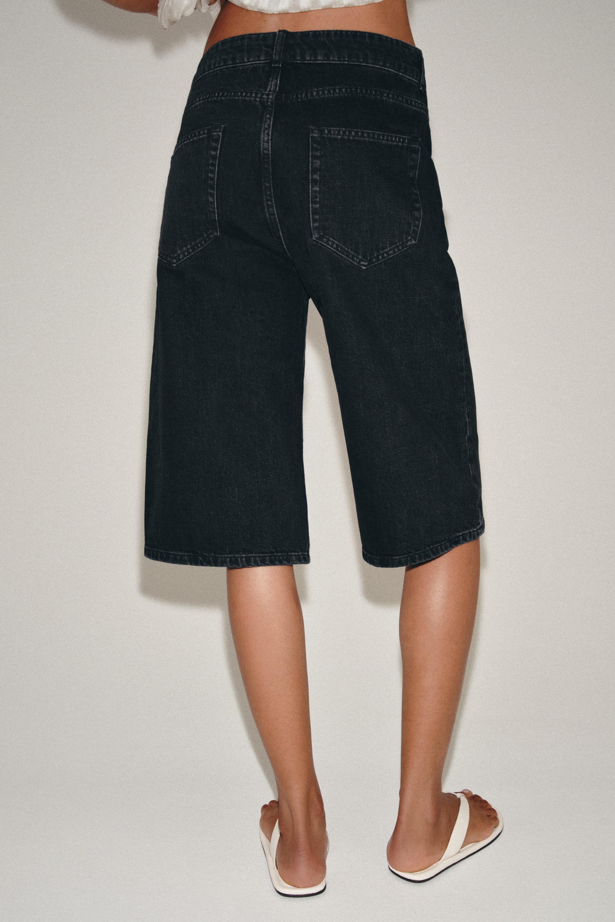 Женские шорты Zara ZW COLLECTION MID-RISE DENIM SHORTS — фото 3