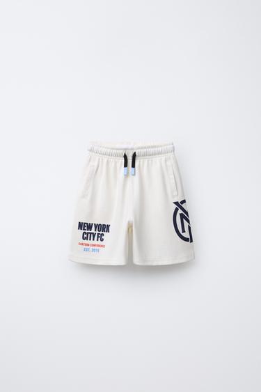 STRAIGHT FIT PLUSH NEW YORK CITY MLS © BERMUDA SHORTS - White by Zara - Image 0