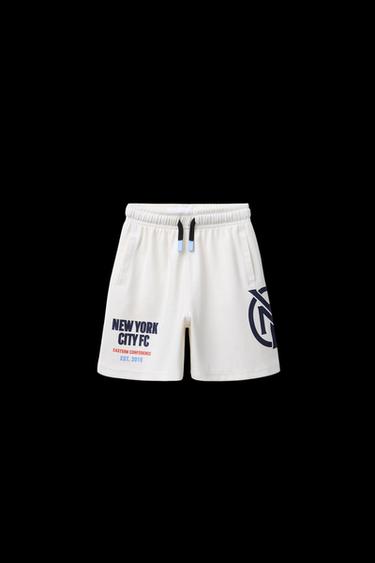 STRAIGHT FIT PLUSH NEW YORK CITY MLS © BERMUDA SHORTS - White by Zara - Image 0