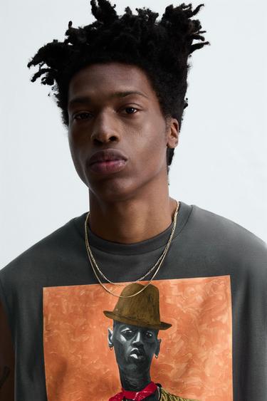 PRINTED & EMBROIDERED TANK TOP © OTIS KWAME KYE QUAICOE - Grey by Zara - Image 4