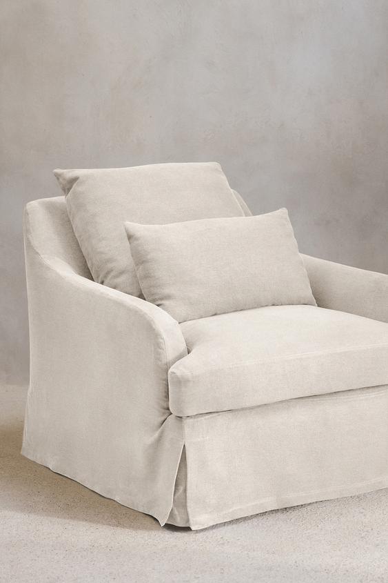 FUNDA ARMCHAIR LINO 01 - Beige claro de Zara - Imagen 0