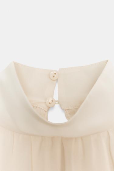 GEORGETTE CAPE TOP - Ecru by Zara - Image 6