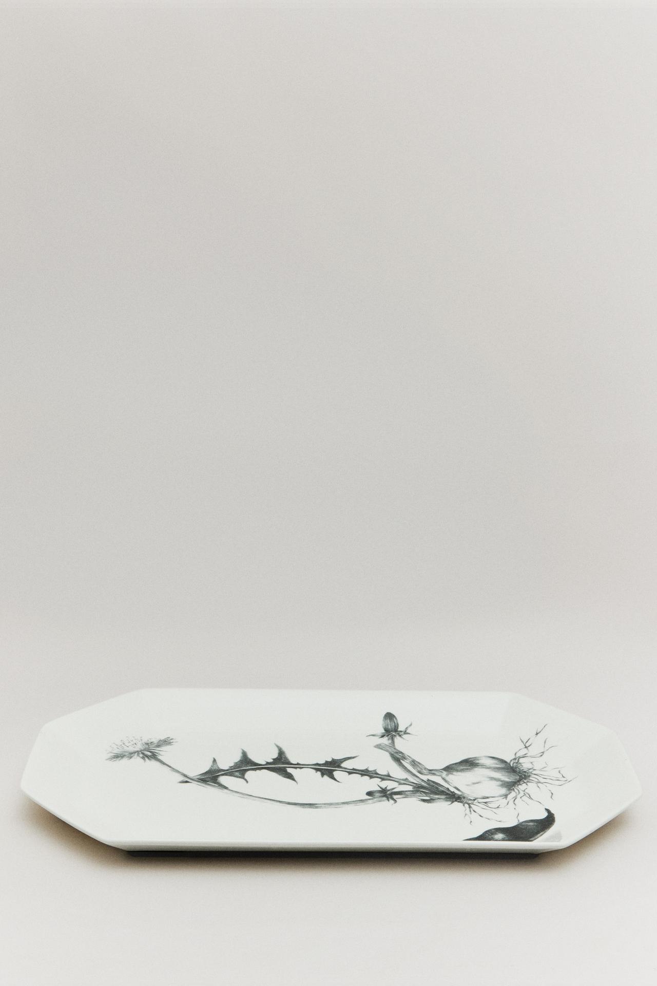 THE SKY OCTAGONAL RECTANGULAR TRAY — White