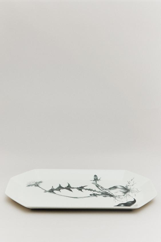 THE SKY OCTAGONAL RECTANGULAR TRAY - Blanco de Zara - Imagen 0