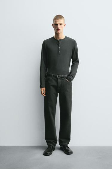 JEANS STRAIGHT FIT - أخضر شرشيري by Zara - Image 0