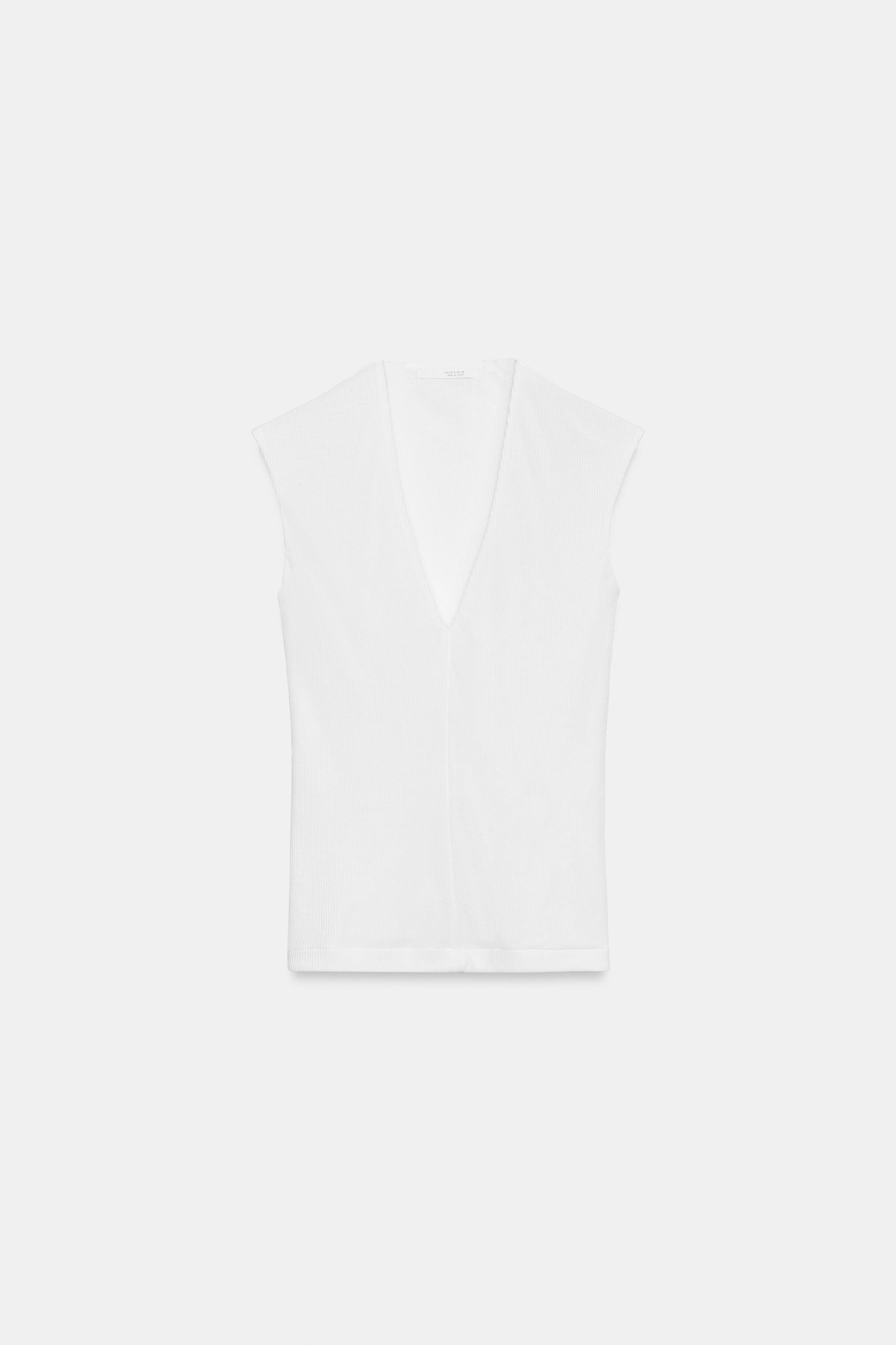 FİTİLLİ V YAKA T-SHIRT - Görsel 4